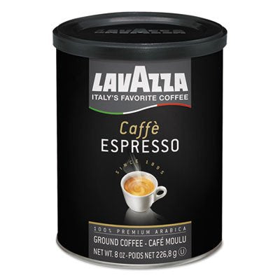 Lavazza Caffe Espresso shot glass with thick crema and rich aroma