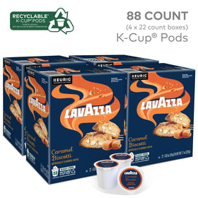 88-count Lavazza Caramel Biscotti box for convenient home stock.