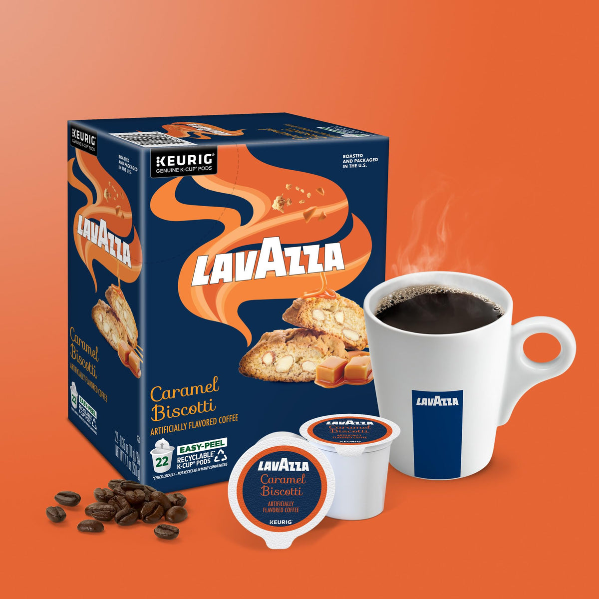 Aromas of baked biscotti and caramel enhance afternoon breaks.
