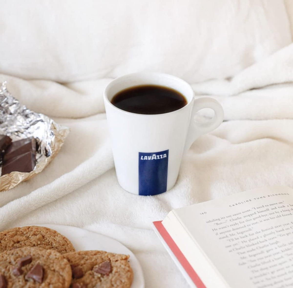 Lavazza Classico cup with steam and inviting aroma