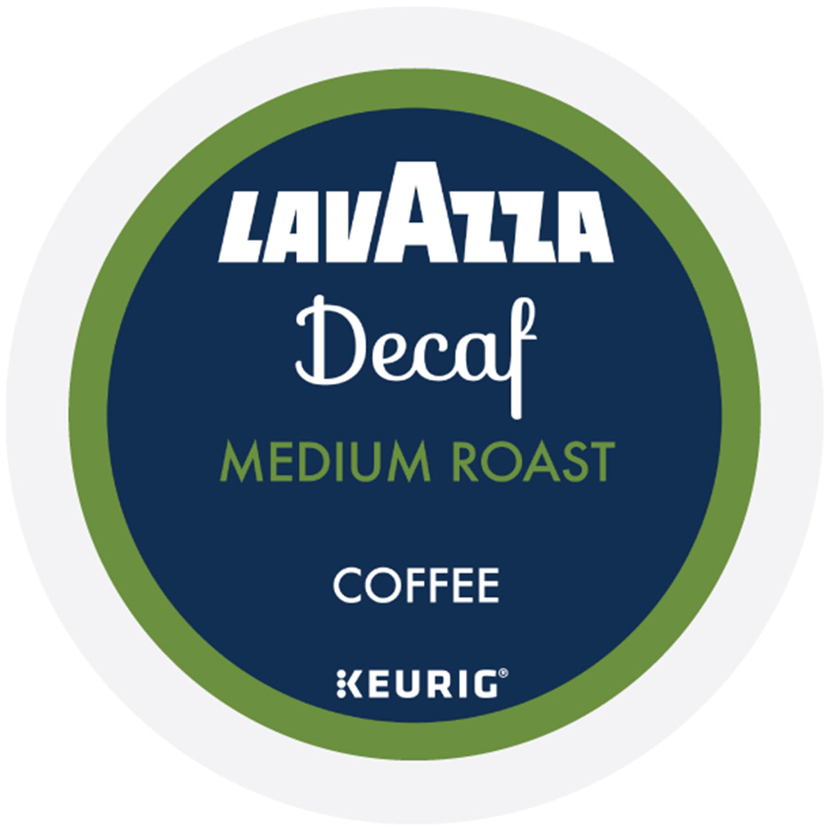 K-Cup pods from Lavazza Classico Decaf compatible with Keurig brewers.