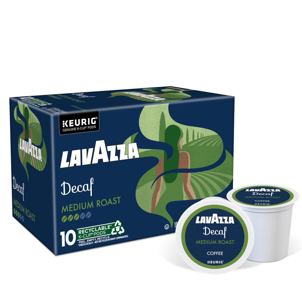 Lavazza Classico Decaf roasted in Italy for a premium profile.