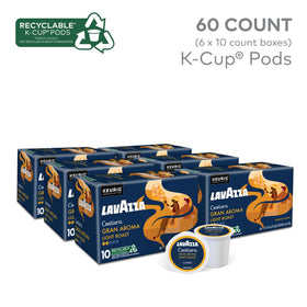 Cup with Lavazza Costiera steaming, illustrating a bright floral aroma.