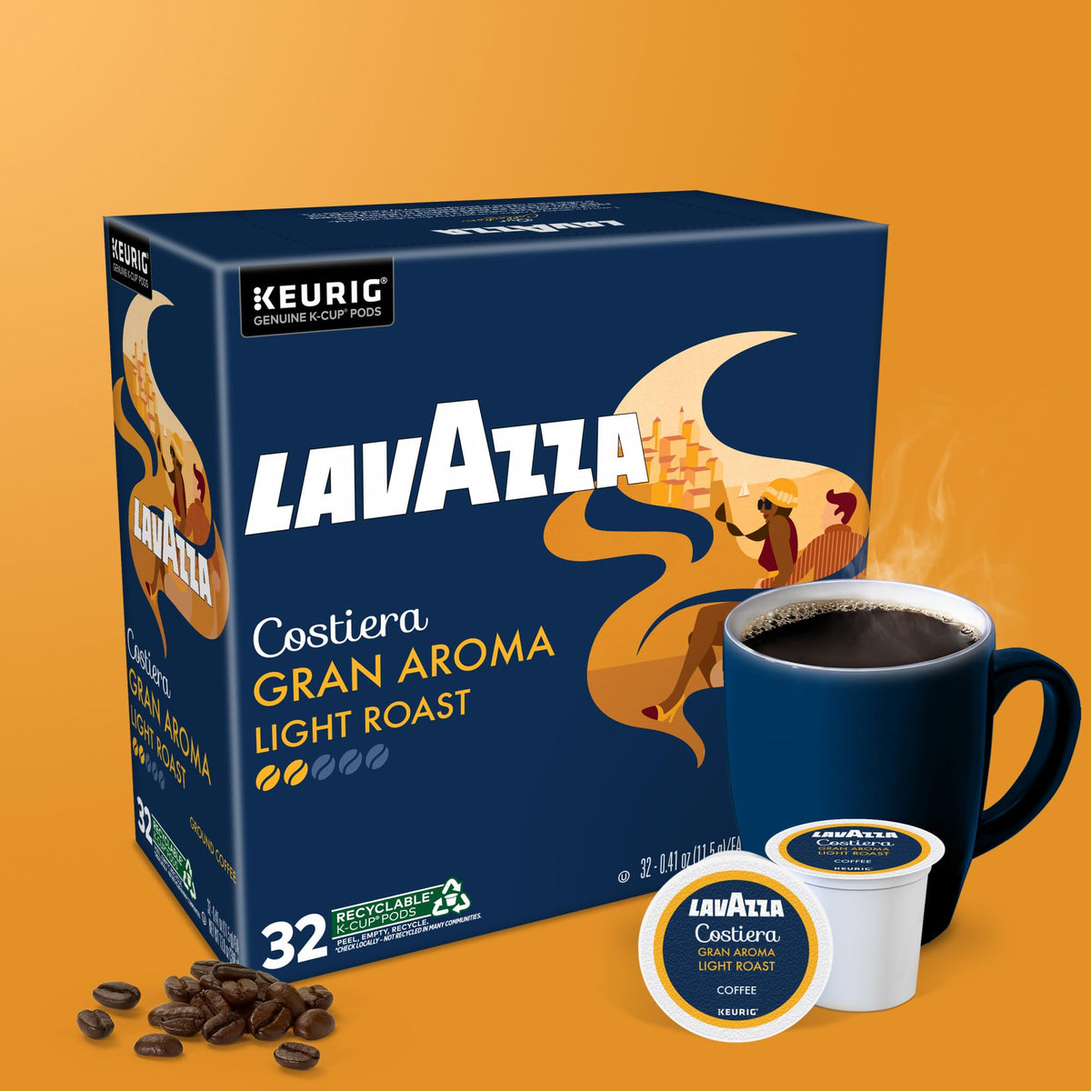 Lavazza Costiera Gran Aroma citrus-floral-notes highlight refined tasting experience.