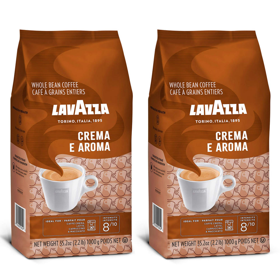 Lavazza Crema e Aroma bag front view, ideal for espresso at home