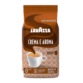 Lavazza Crema e Aroma whole bean bag for espresso with rich earthy notes.
