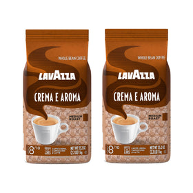 Lavazza Crema e Aroma whole bean bag, premium blend for espresso or drip brewing