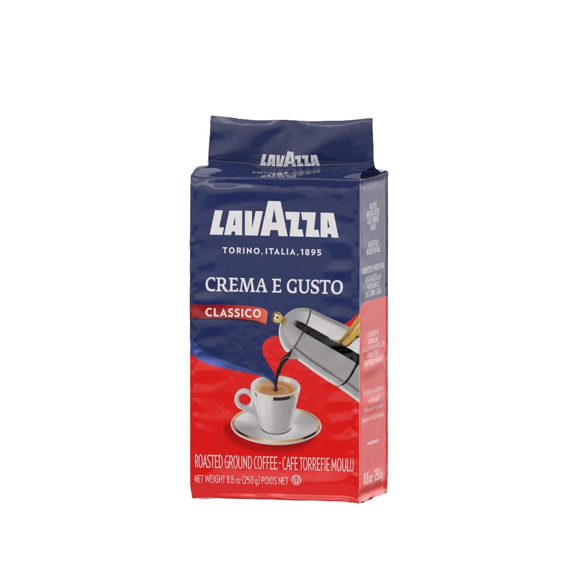 Lavazza Crema e Gusto Classico amber crema highlighting bold flavor and color