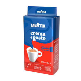 Lavazza Crema e Gusto coffee beans close-up highlighting aromatic spice notes.