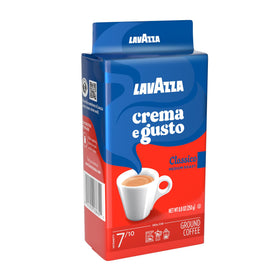 Lavazza Crema e Gusto espresso cup with crema showcases bold medium roast flavor.