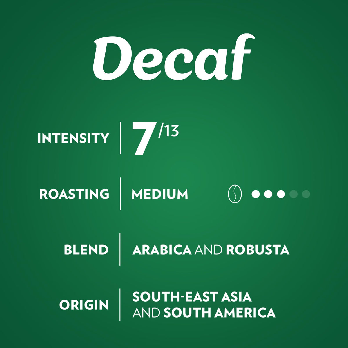Lavazza Decaf aluminum capsules cup with steam balanced medium roast flavor