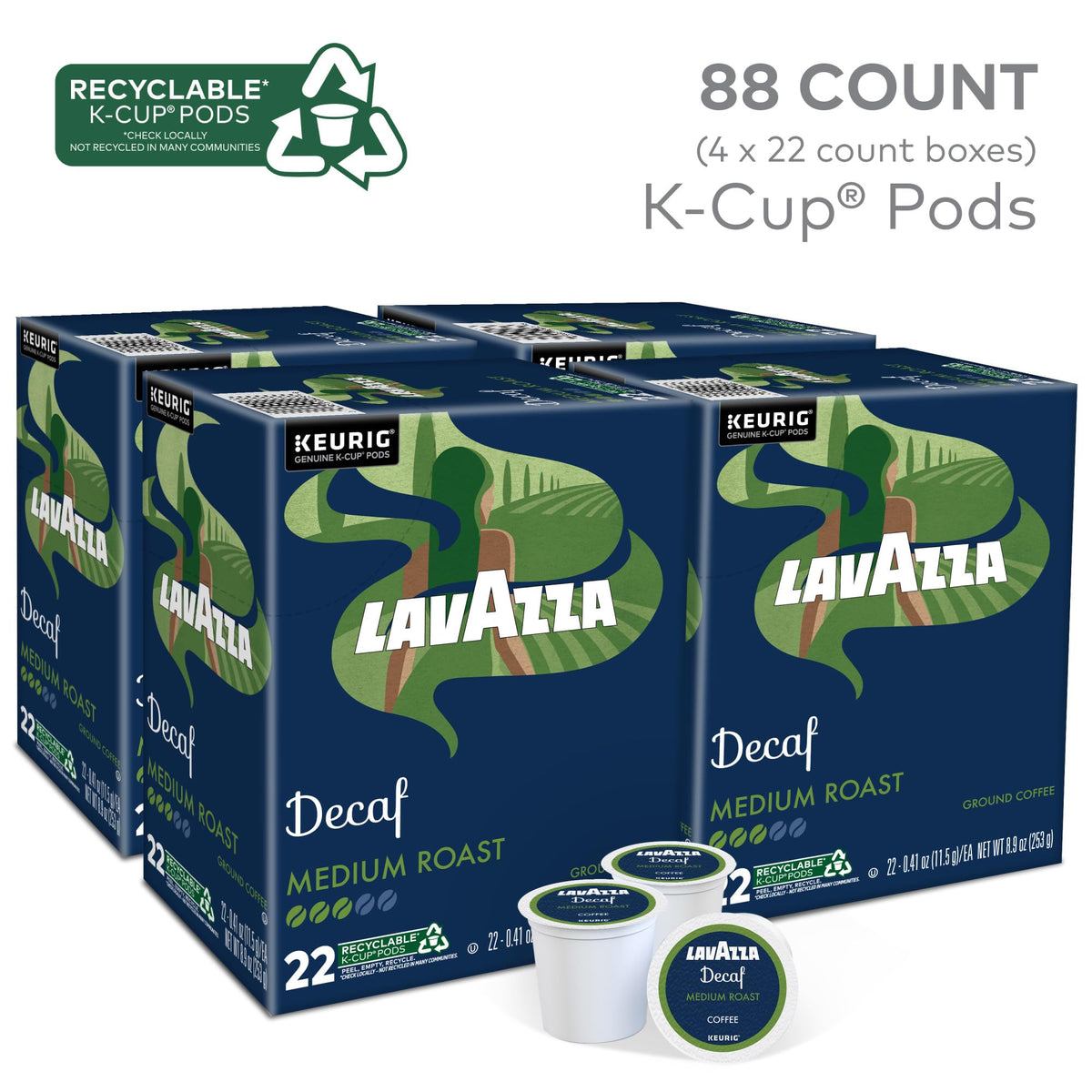 Lavazza Decaf Arabica coffee beans blend for balanced flavor