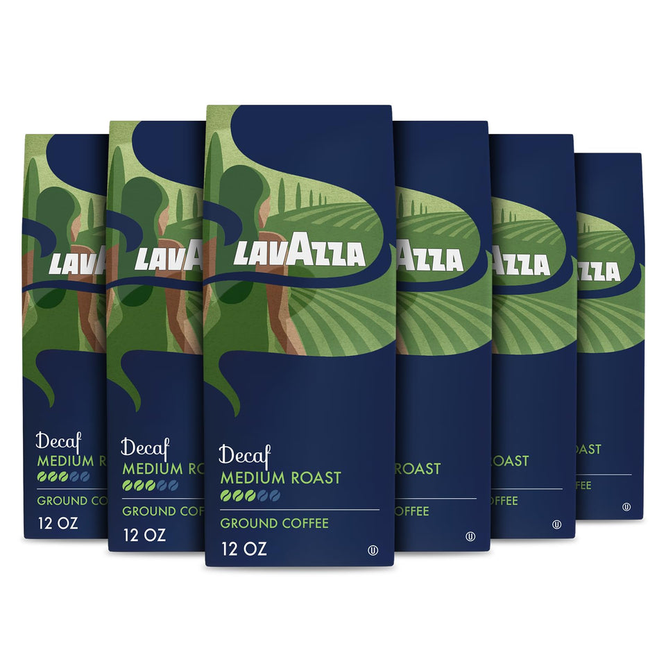 Lavazza decaf ground coffee 12oz bag for balanced drip brewing