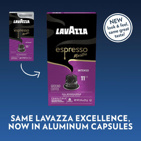 Lavazza Deciso brewed espresso portrait suggesting a bold daily ritual.