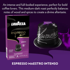 Lavazza Deciso crema shot emphasizing velvety crema and aroma.