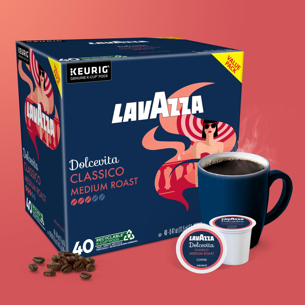 Lavazza Dolcevita Classico coffee cup with inviting crema.
