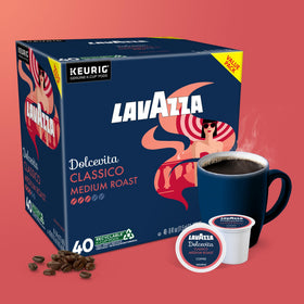 Lavazza Dolcevita Classico coffee cup with inviting crema.