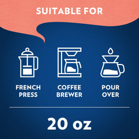 Drip-brewer setup with Lavazza Dolcevita Classico ground coffee