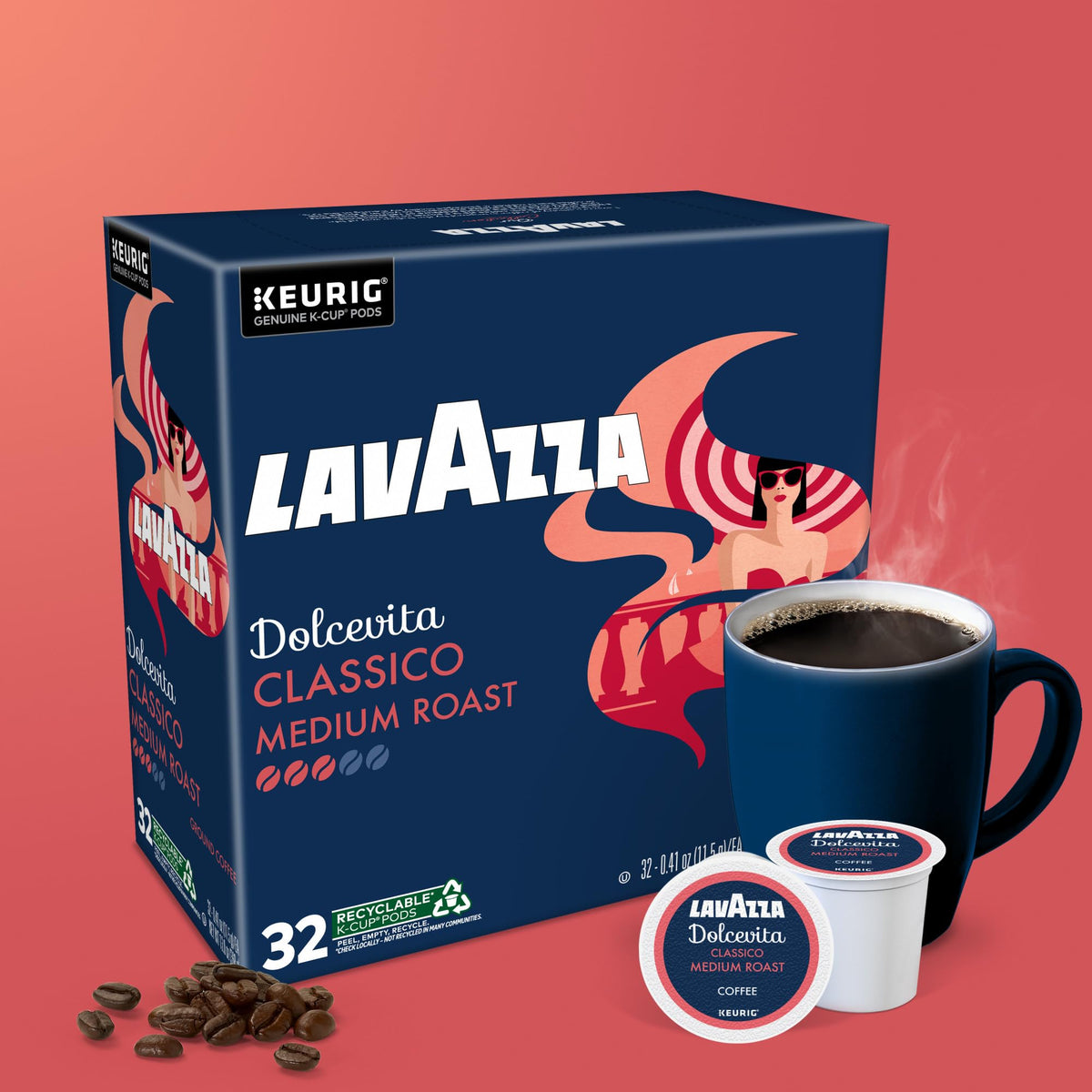 Lavazza Dolcevita Classico K-Cup in use shows quick, flavorful coffee moments.