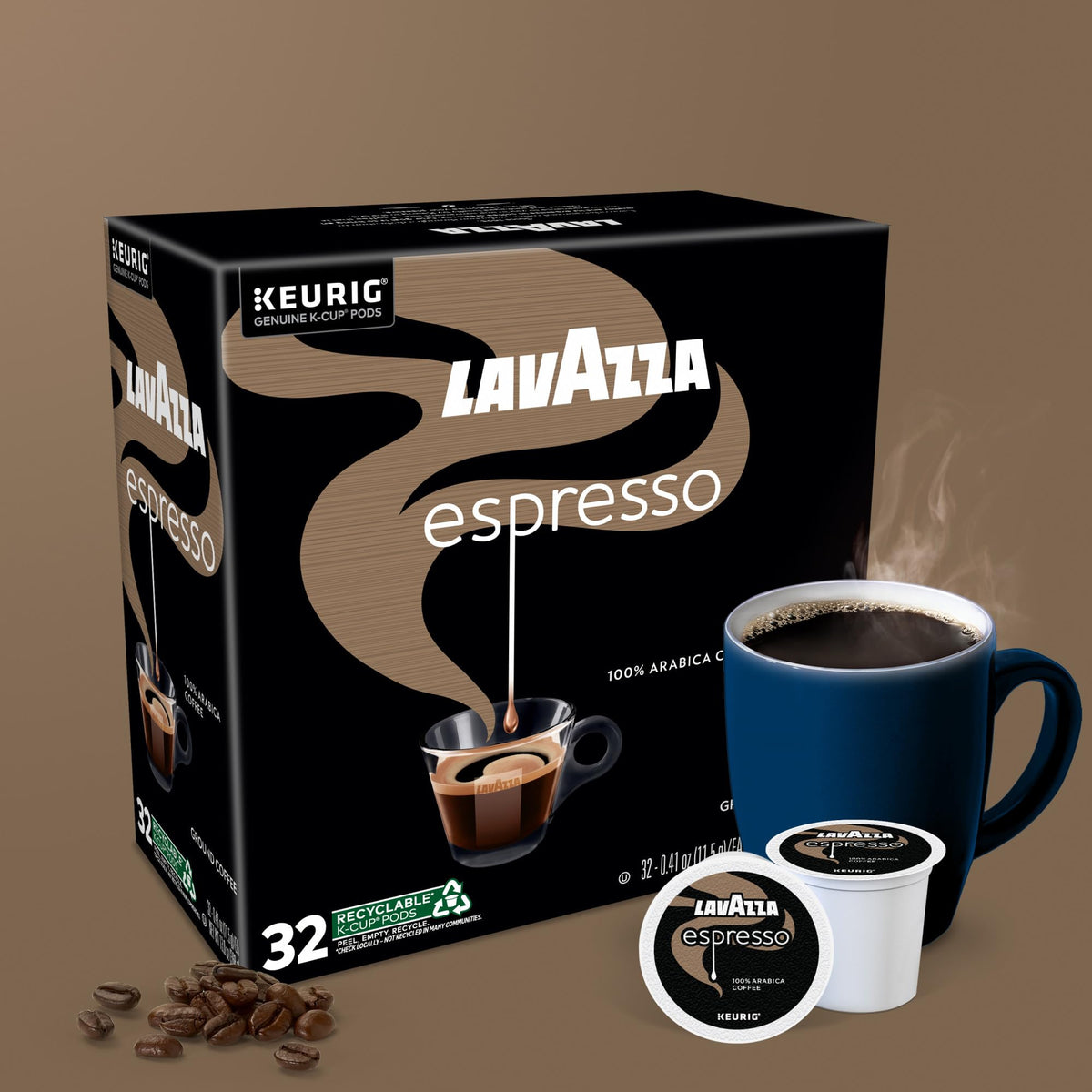 Lavazza espresso in a cozy kitchen scene.