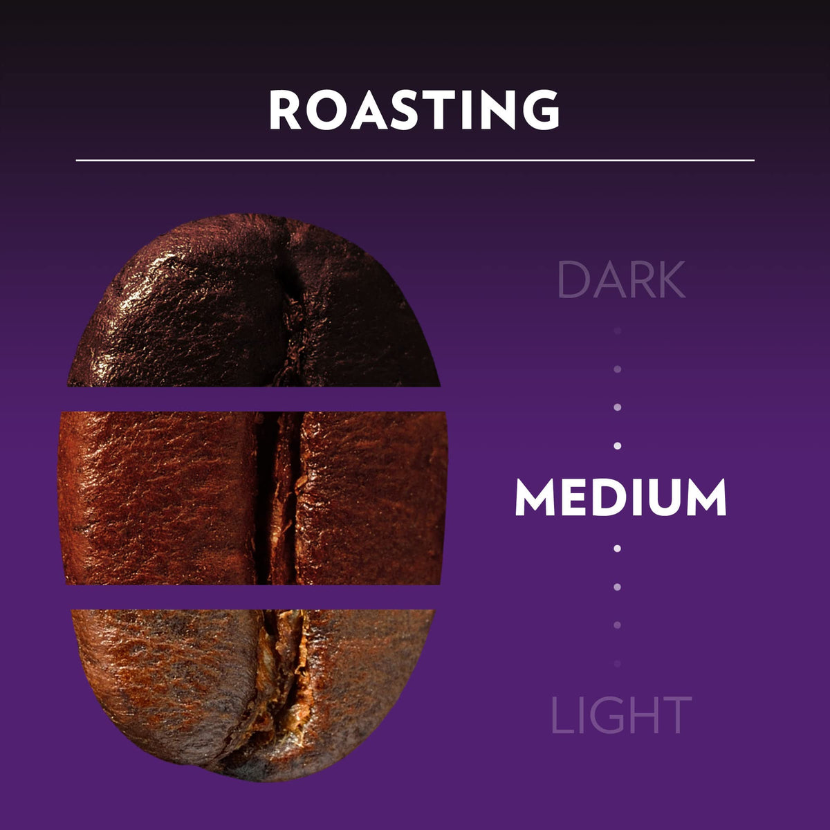 Blend label shows Arabica and Robusta for a balanced, full-bodied cup