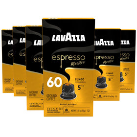 Lavazza Espresso Maestro Lungo aluminum capsules canister for daily use
