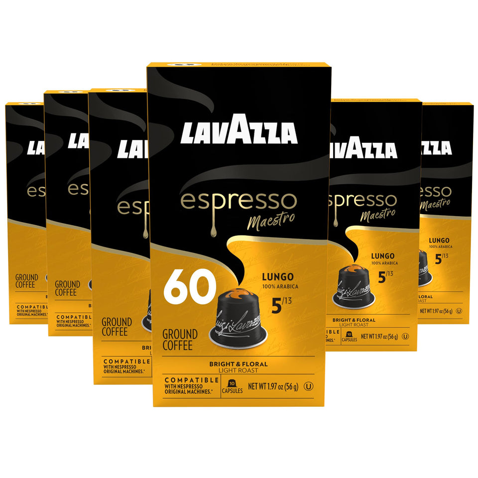 Lavazza Espresso Maestro Lungo aluminum capsules canister for daily use