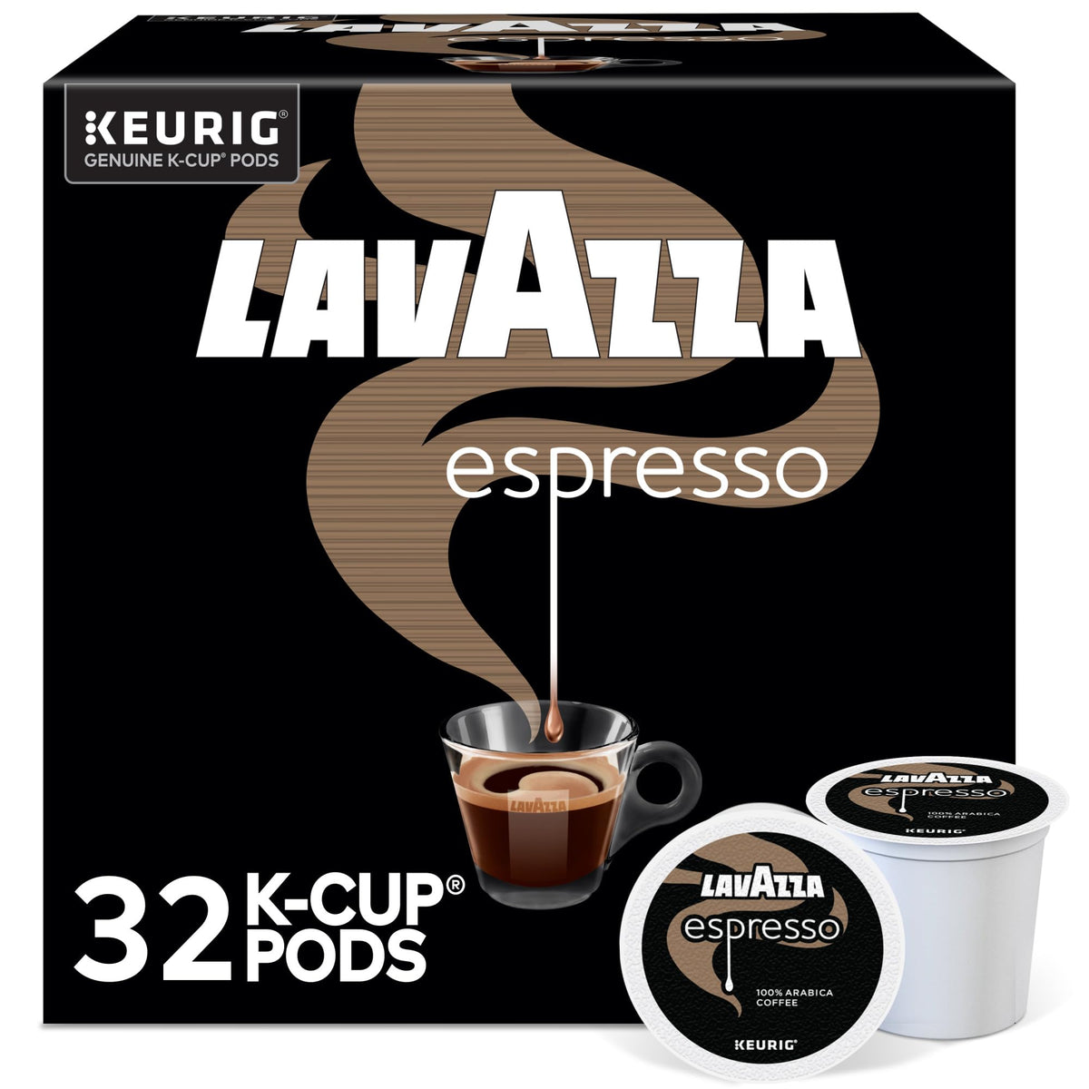 Lavazza Espresso pods in a box for everyday espresso at home.