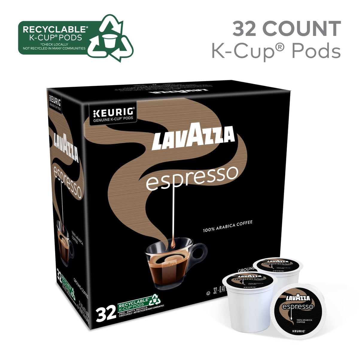 Lavazza Espresso pods in a Keurig, quick café-style espresso.