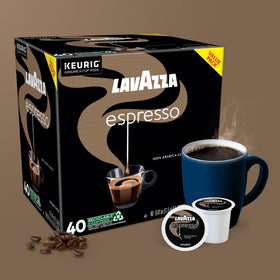 Lavazza Espresso pods packaging highlights Italian coffee heritage