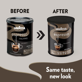 Lavazza espresso pouring into cup, perfect for bold mornings
