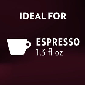 Espresso pours from a Lavazza Classy machine using Expert Classico capsules.