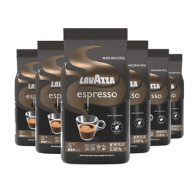 Lavazza Espresso whole bean bag ready for grinding and brewing anytime