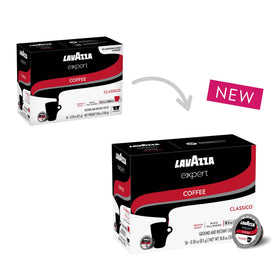 Lavazza Expert Classico capsules close-up with premium packaging for everyday coffee ritual.