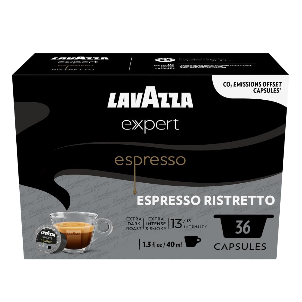 Home brewing moment with Lavazza Expert Espresso Ristretto in a mug