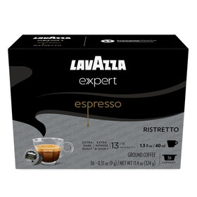 Lavazza Expert Espresso Ristretto capsules 36-pack front view showing bold packaging for home use