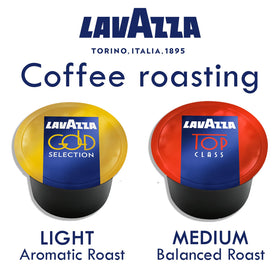 Gift-ready Lavazza box featuring Blue capsules