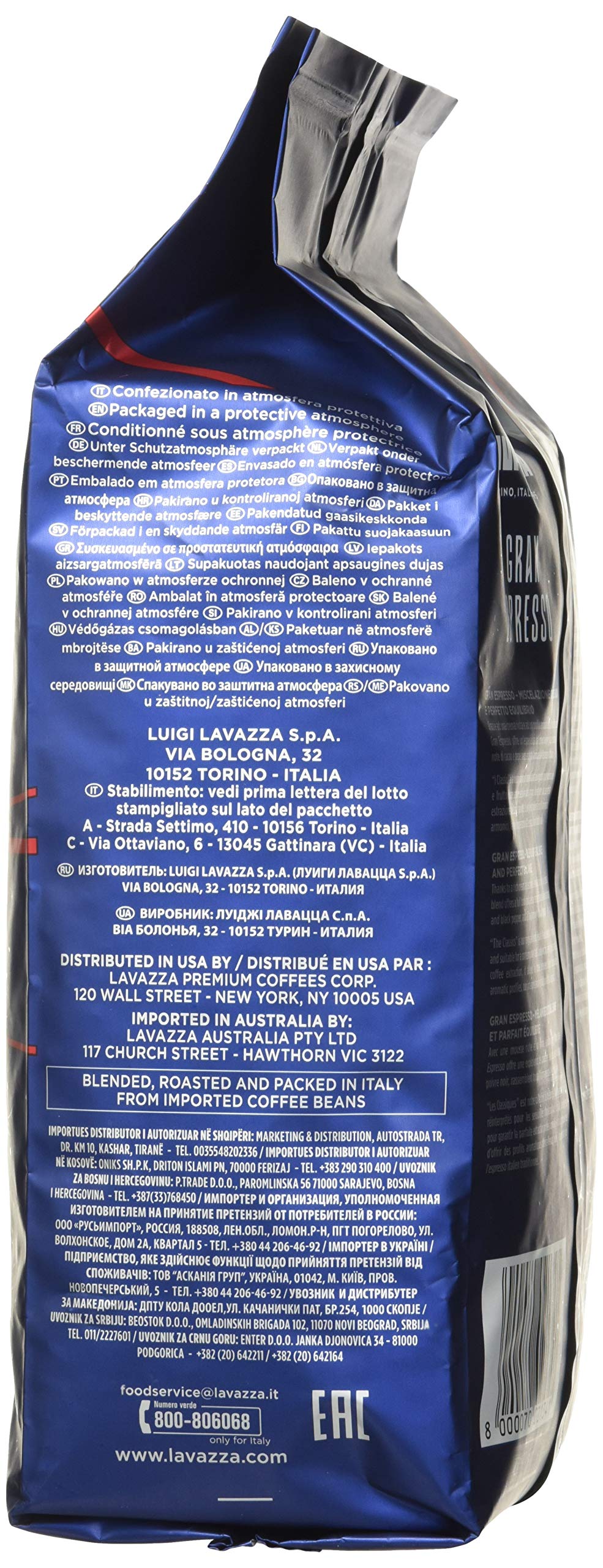 Intense flavor and rich aroma of Lavazza Grand Espresso