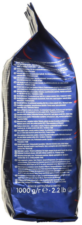 Close-up of Lavazza Grand Espresso whole beans for grinding