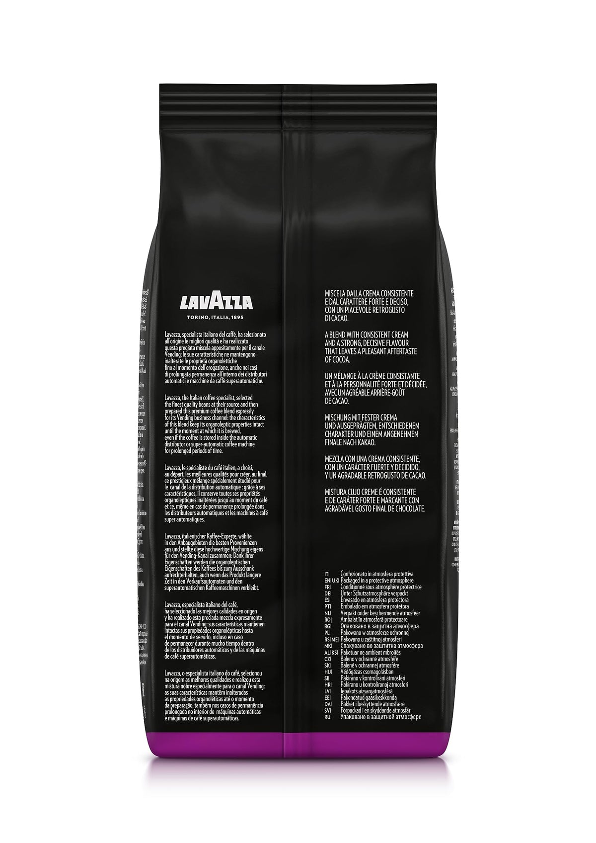 Lavazza Gusto Forte brew shot espresso pouring from portafilter