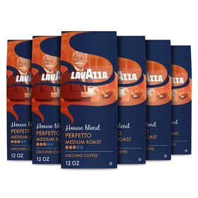 Lavazza Perfetto House Blend ground coffee bag front, ideal for drip brewing with a full-bodied profile.
