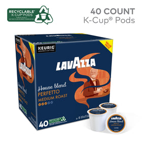Lavazza House Blend Perfetto caramel notes visual for a lingering espresso finish.