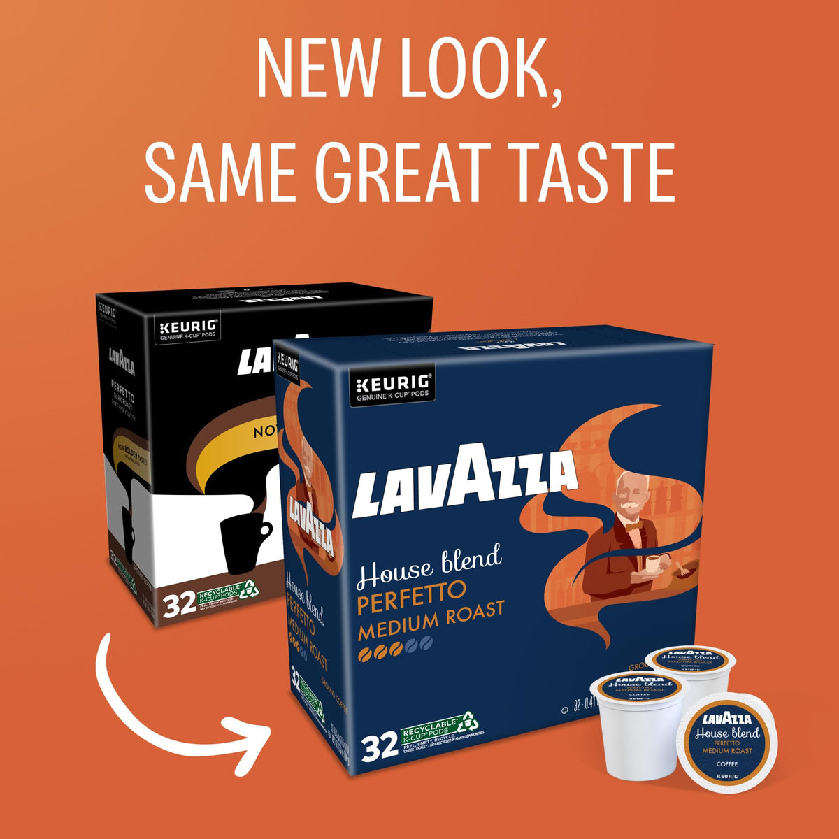 Perfetto aroma from Lavazza K-Cup pods fills the kitchen, signaling a quick coffee moment.