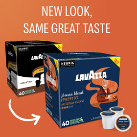 Lavazza House Blend Perfetto pod closeup with robust aroma and consistent single-serve convenience.