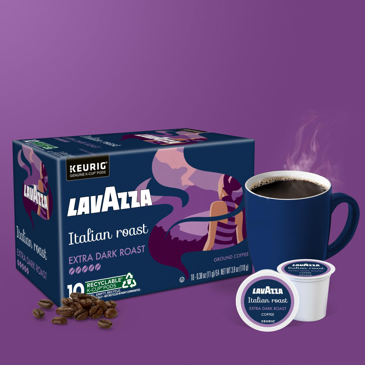 Lavazza Italian Roast evokes la Dolcevita with a rich aroma.