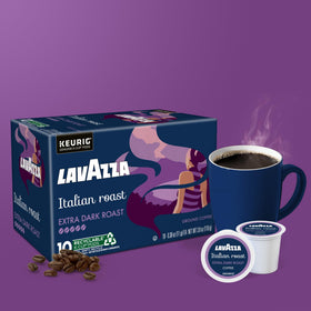 Lavazza Italian Roast evokes la Dolcevita with a rich aroma.