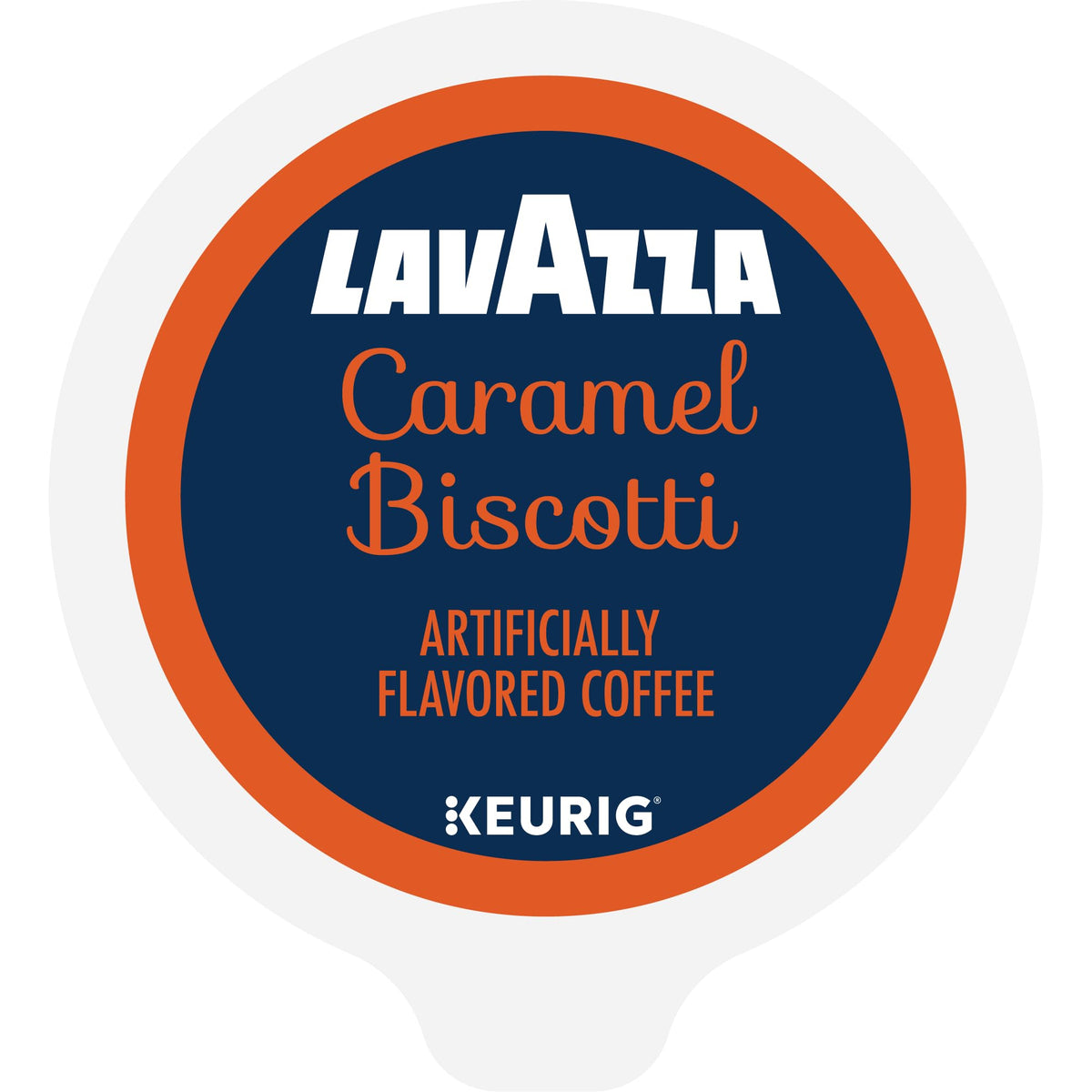 Lavazza Caramel Biscotti pod close-up with caramel aroma
