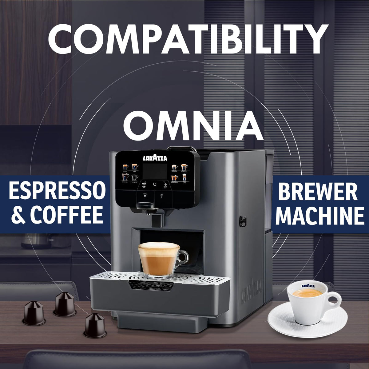 Lavazza LB machine brewing session with Blue capsules