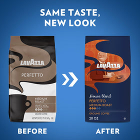 Lavazza Perfetto dark roast beans offer a rich, velvety cup.