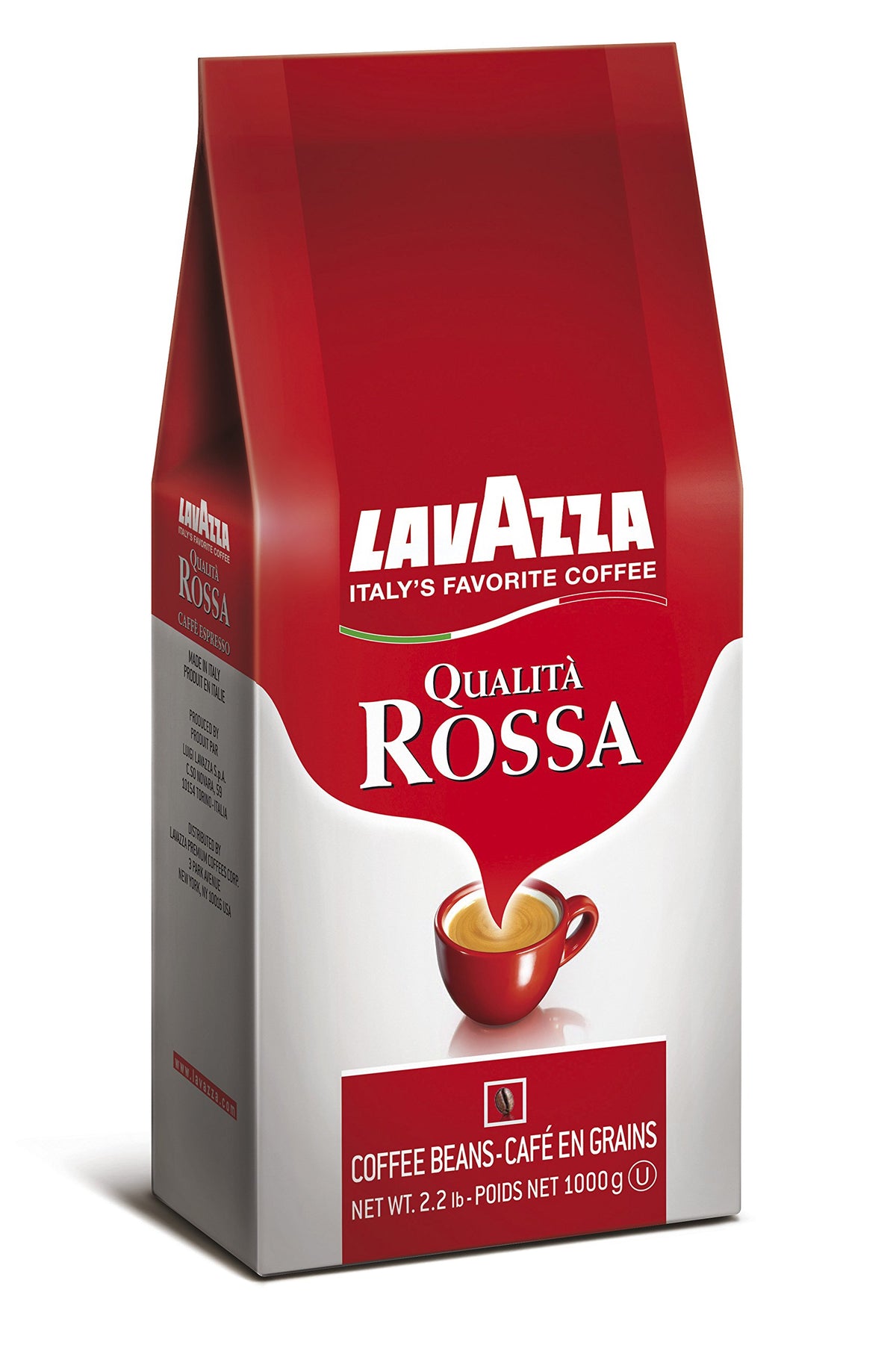 Lavazza Qualità Rossa coffee bag pack for balanced espresso and drip brewing.
